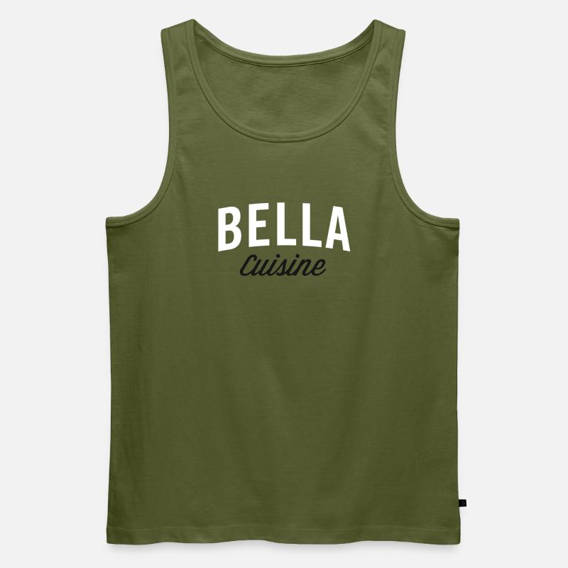 Bella Kitchen Typografie - Männer Premium Bio Tank Top - Khaki