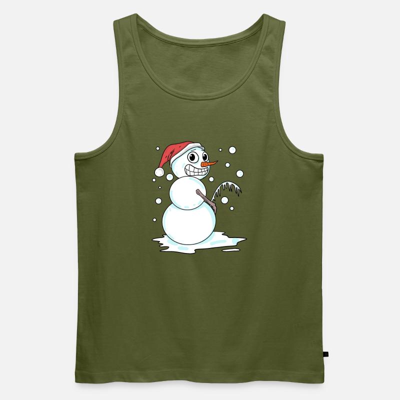Schneemann lustig - Männer Premium Bio Tank Top - Khaki