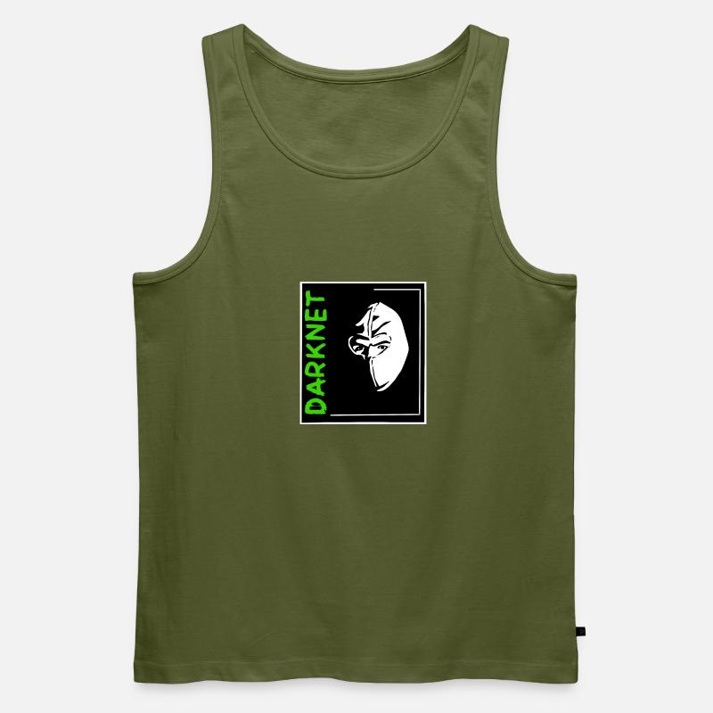 Darknet - Männer Premium Bio Tank Top - Khaki