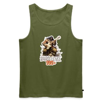Barde Level 999 – Metal Ork RPG Design - Männer Premium Bio Tank Top - Khaki - Vorne - Michal (187cm)