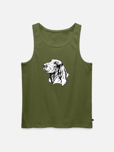 Bracco Italiano Portrait - Men's Premium Organic Tank Top - khaki