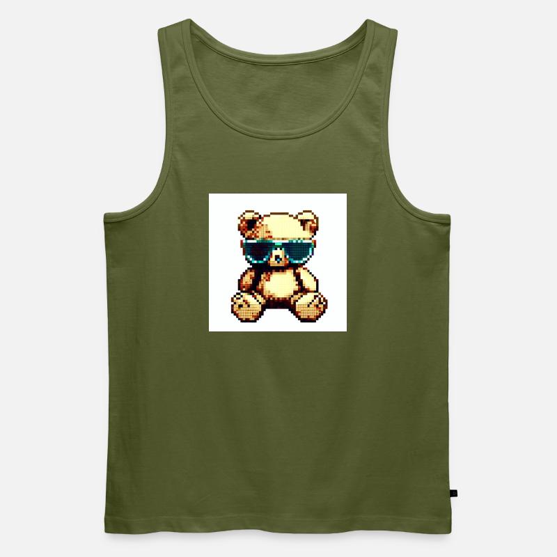 Pixelteddy - Männer Premium Bio Tank Top - Khaki