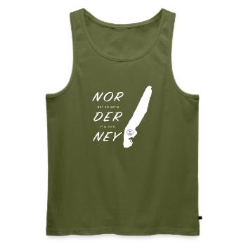 Norderney - Männer Premium Bio Tank Top - Khaki - Vorne - Michal (187cm)