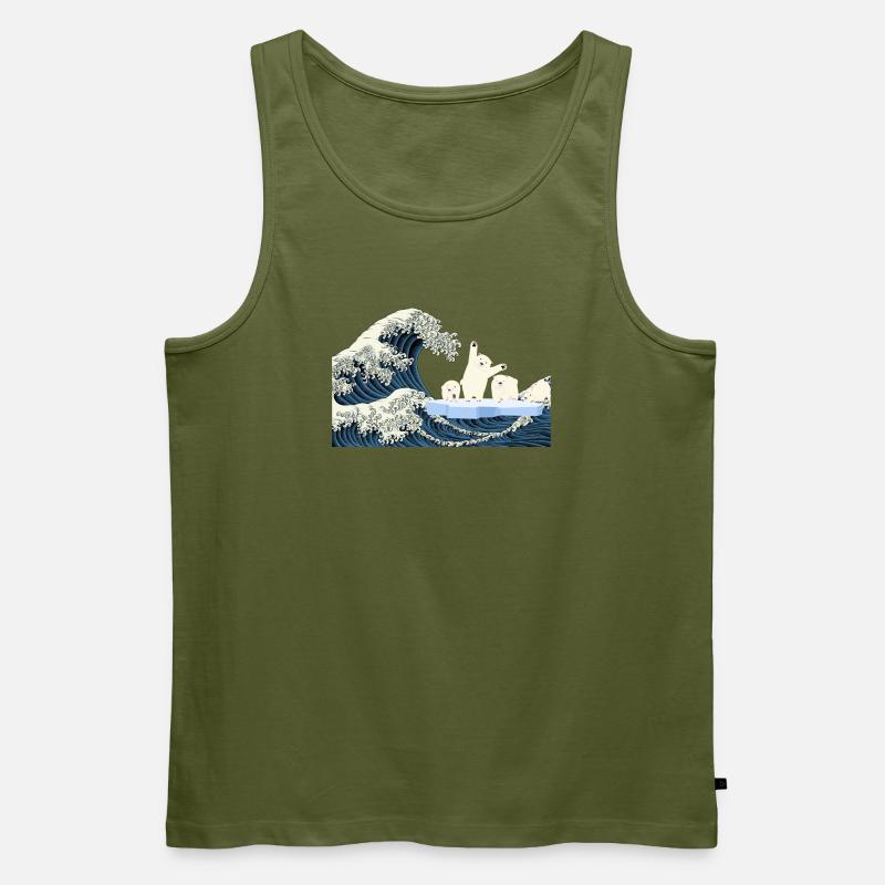 Help Eisbären T-Shirt - Männer Premium Bio Tank Top - Khaki