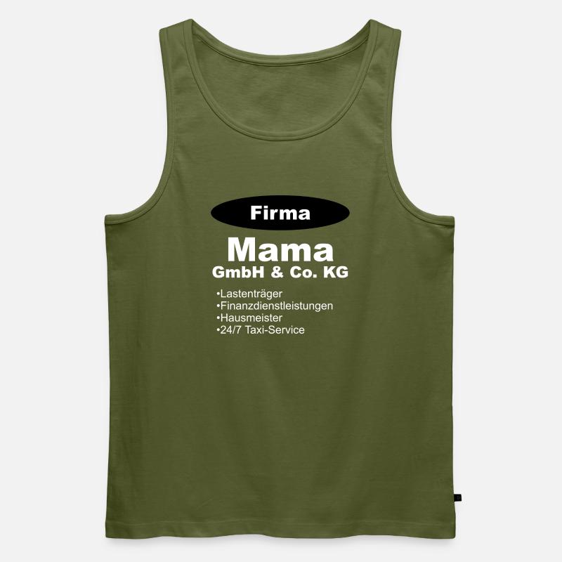 Mama GmbH Firma Geschenk Mutter - Männer Premium Bio Tank Top - Khaki