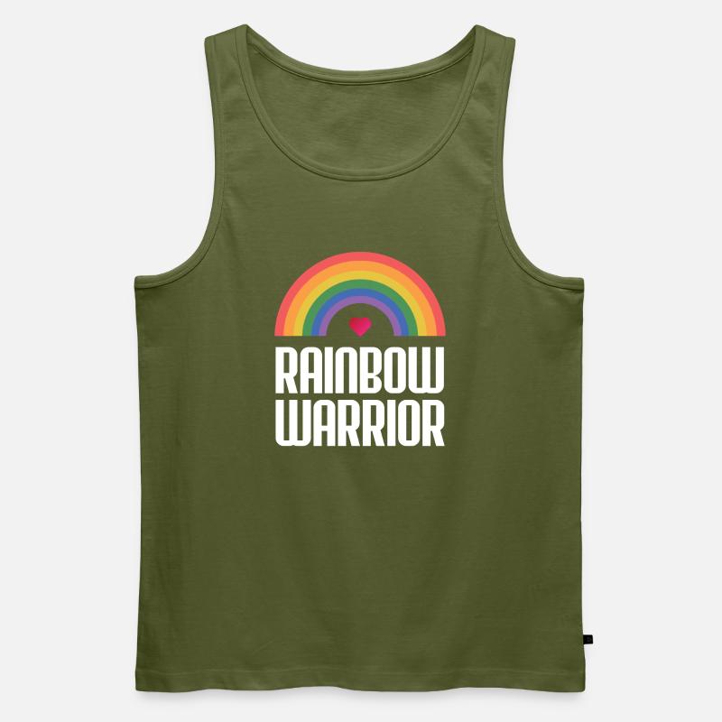 LGBTQ-Pride-Monat - Rainbow Warrior - Männer Premium Bio Tank Top - Khaki