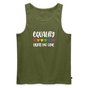 LGBT Pride Month - Equality Hurts No One - Men's Premium Organic Tank Top - khaki - Front - Michal (187cm)
