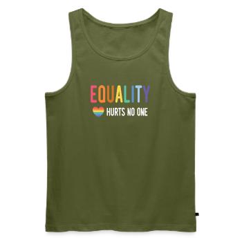 LGBT Pride Month - Equality Hurts No One - Men's Premium Organic Tank Top - khaki - Front - Michal (187cm)