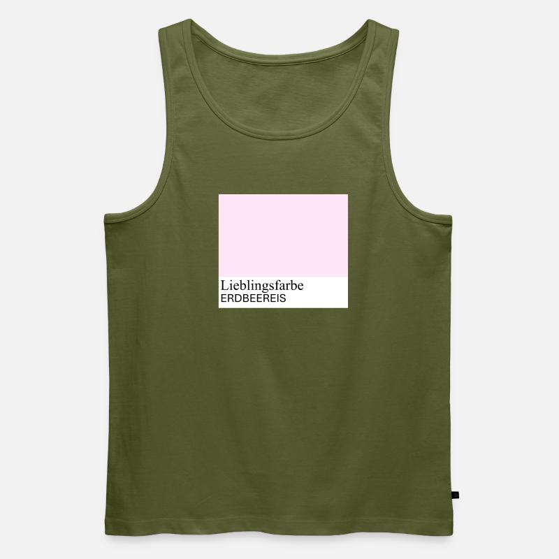 Erdbeereis - Männer Premium Bio Tank Top - Khaki