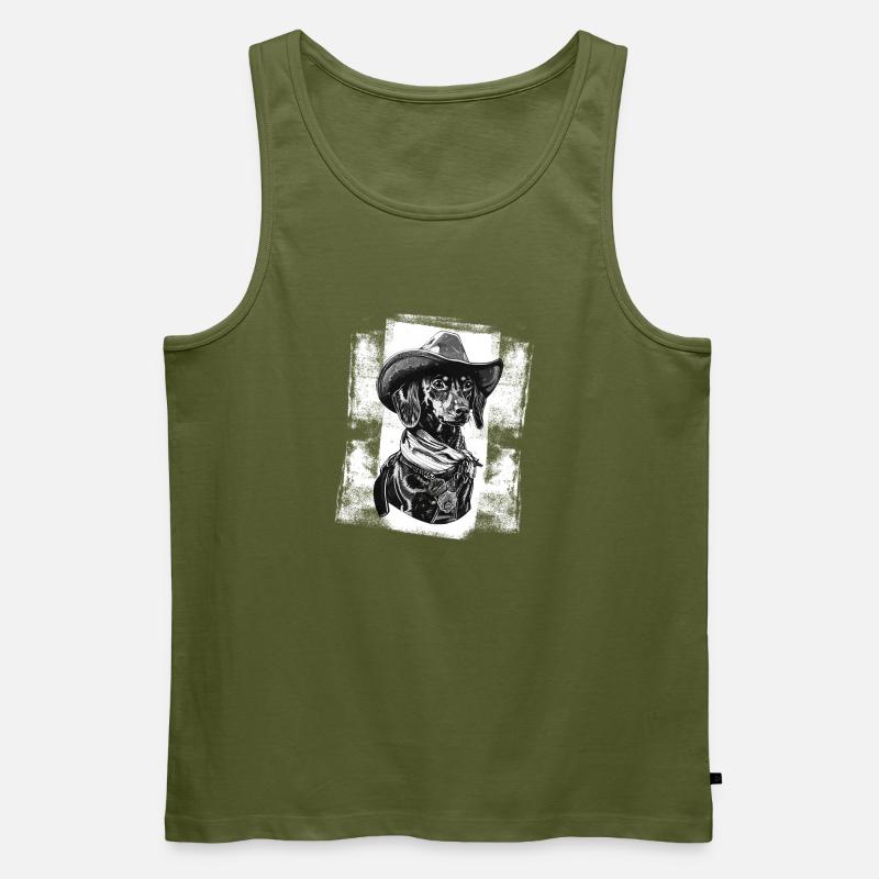 Sheriff Jamnik - Männer Premium Bio Tank Top - Khaki