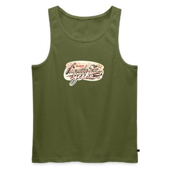 Dancing and Dance Line Dance Design - Men's Premium Organic Tank Top - khaki - Front - Michal (187cm)