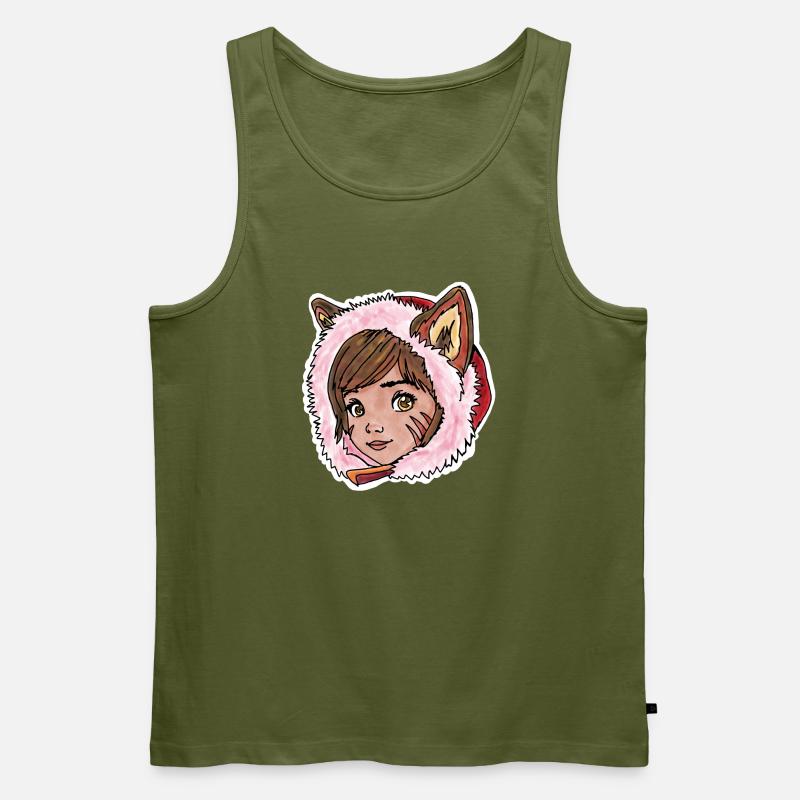 Rotkäppchen als kleiner Wolf - Männer Premium Bio Tank Top - Khaki
