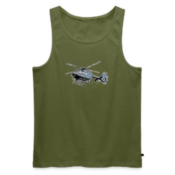 Hubschrauber - Männer Premium Bio Tank Top - Khaki - Vorne - Michal (187cm)