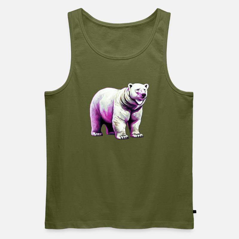 Weißer Eisbär - Männer Premium Bio Tank Top - Khaki