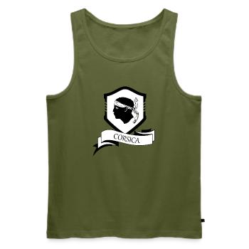 Korsika - Männer Premium Bio Tank Top - Khaki - Vorne - Michal (187cm)