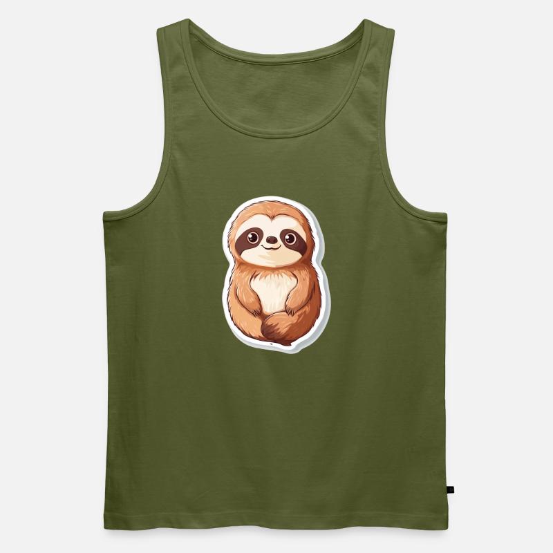 Faultier - Männer Premium Bio Tank Top - Khaki