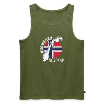 North cape - Men's Premium Organic Tank Top - khaki - Front - Michal (187cm)