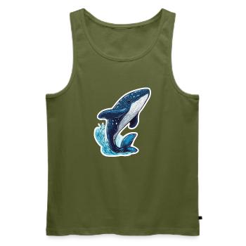 baleine - Débardeur bio Premium Homme - kaki - Devant - Michal (187cm)