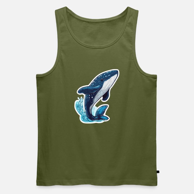 Wal - Männer Premium Bio Tank Top - Khaki
