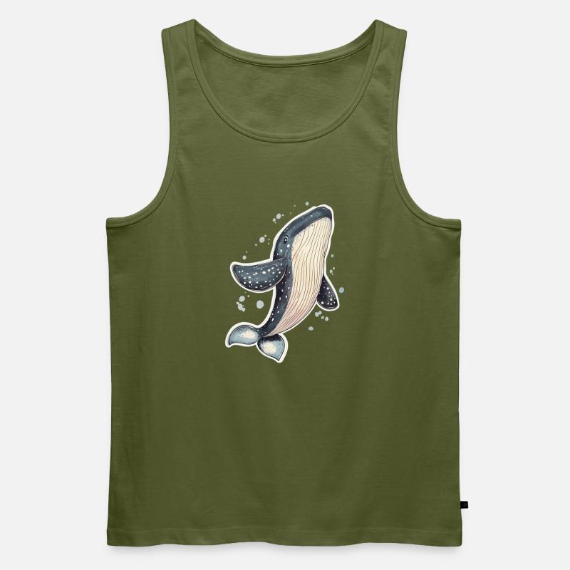 Wal - Männer Premium Bio Tank Top - Khaki