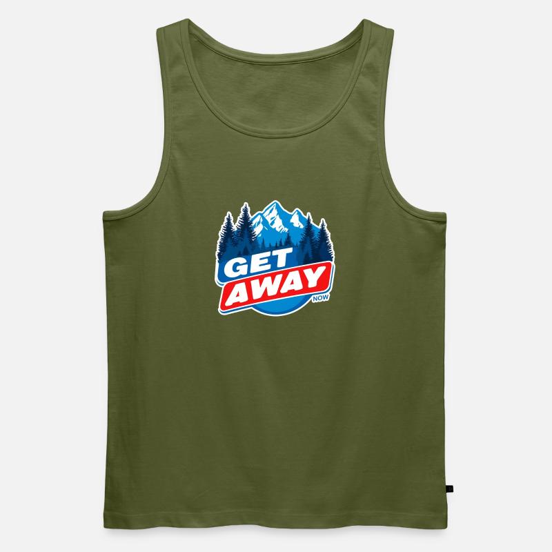 Get away - Männer Premium Bio Tank Top - Khaki