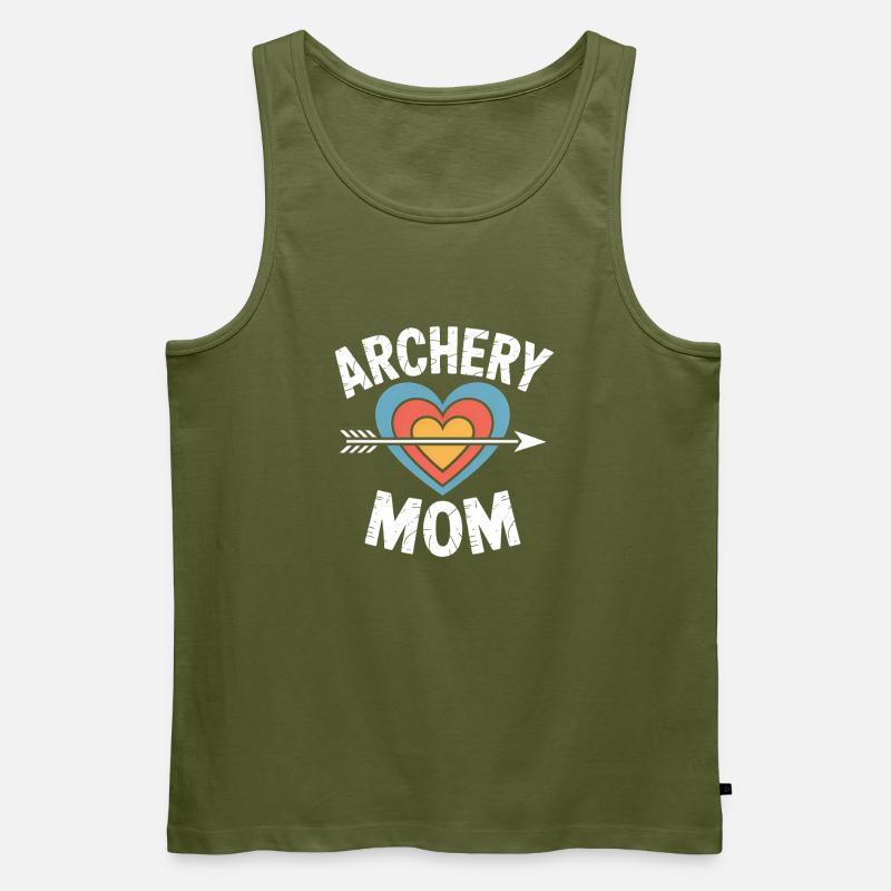 Bogenschießen Spruch Mutter Bogenschießen Geschenk - Männer Premium Bio Tank Top - Khaki