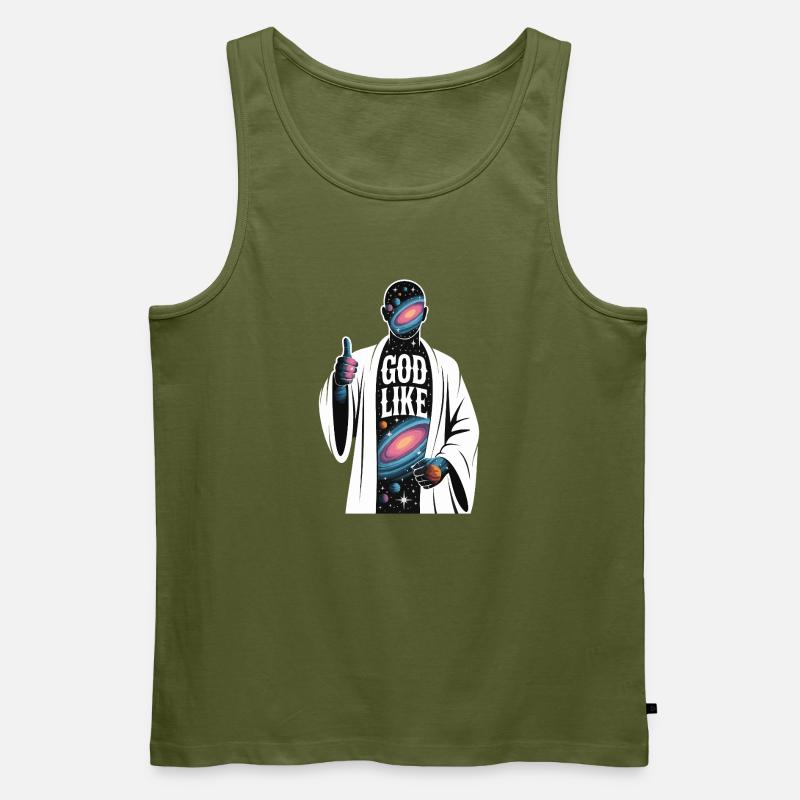 God Like Galaxy Design - Männer Premium Bio Tank Top - Khaki
