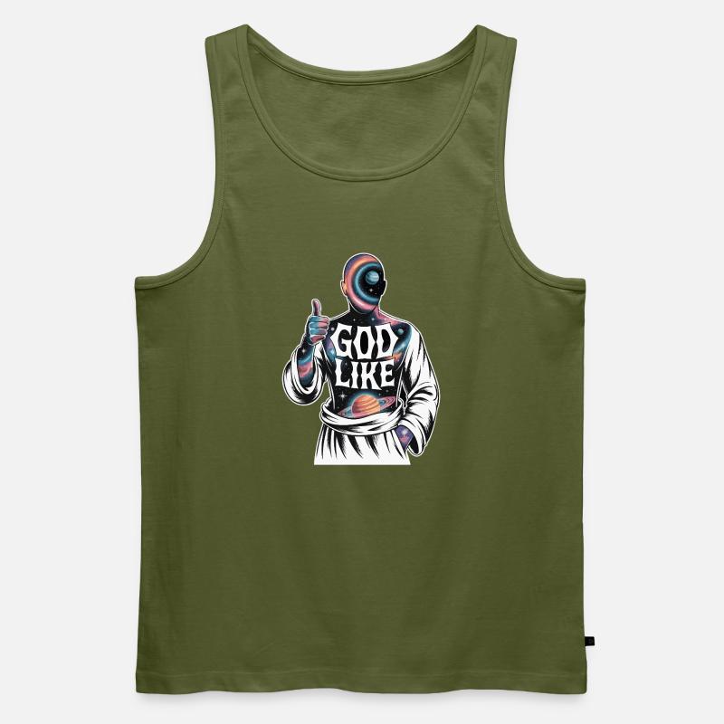 God Like Galaxy Design - Männer Premium Bio Tank Top - Khaki