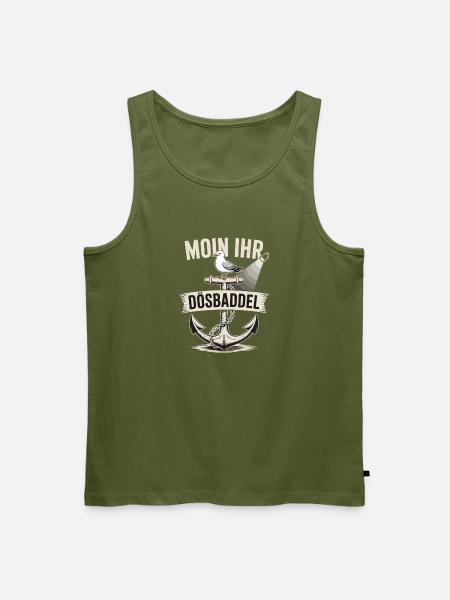 Moin Ihr Dösbaddel Maritimer Spruch Möwe Anker - Männer Premium Bio Tank Top - Khaki