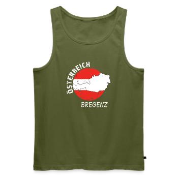 Bregenz - Débardeur bio Premium Homme - kaki - Devant - Michal (187cm)