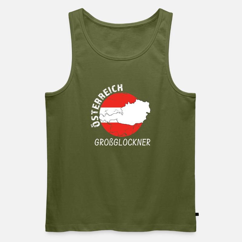 Großglockner - Männer Premium Bio Tank Top - Khaki