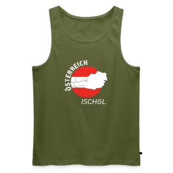 Ischgl - Männer Premium Bio Tank Top - Khaki - Vorne - Michal (187cm)