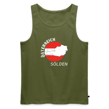 Sölden - Männer Premium Bio Tank Top - Khaki - Vorne - Michal (187cm)