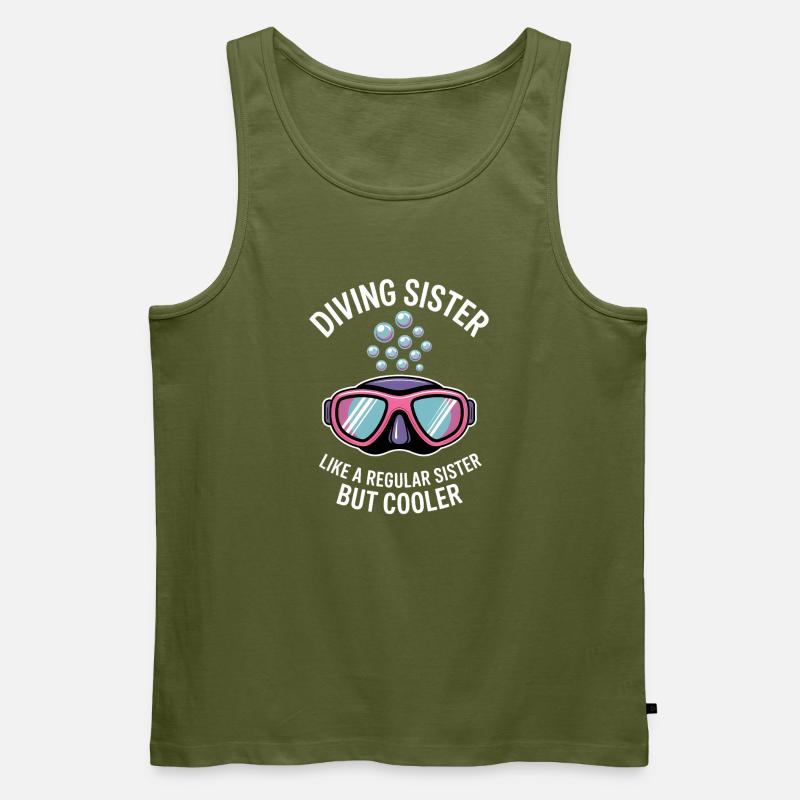 Tauchen Spruch Mädchen Lustiges Tauchen Geschenk - Männer Premium Bio Tank Top - Khaki