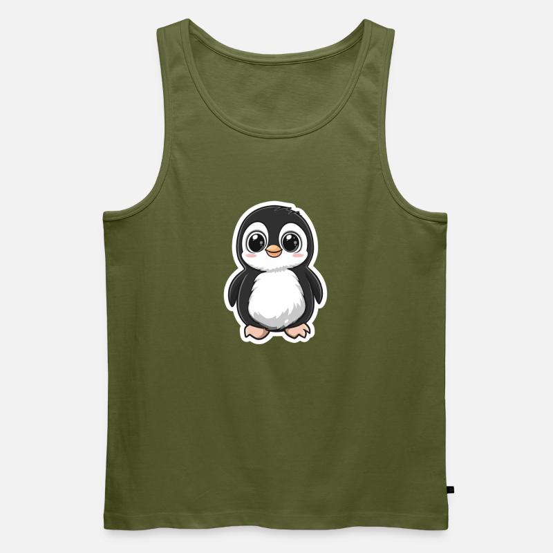 Pinguin - Männer Premium Bio Tank Top - Khaki