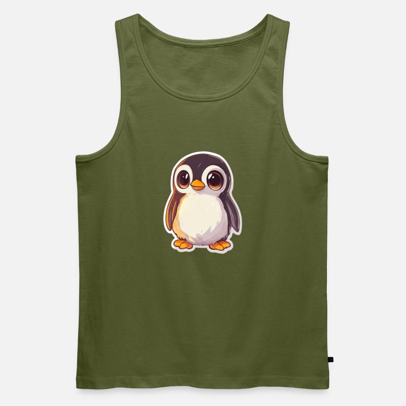 Pinguin - Männer Premium Bio Tank Top - Khaki