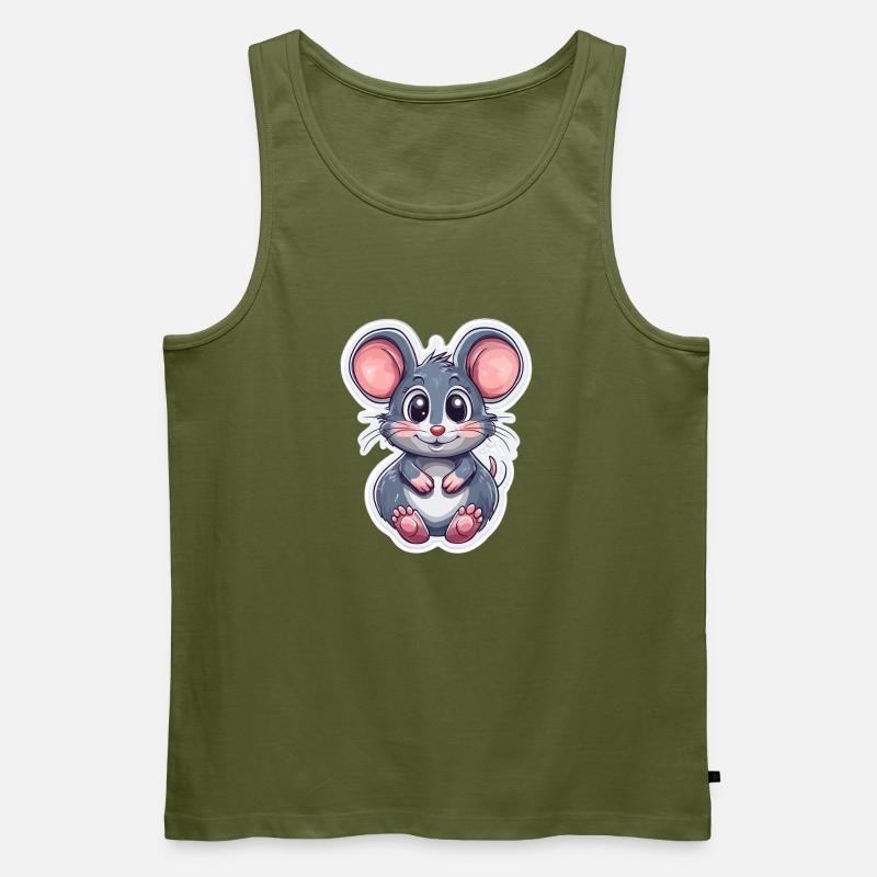 Maus - Männer Premium Bio Tank Top - Khaki