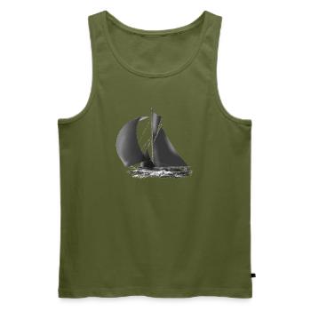 Segelboot - Männer Premium Bio Tank Top - Khaki - Vorne - Michal (187cm)