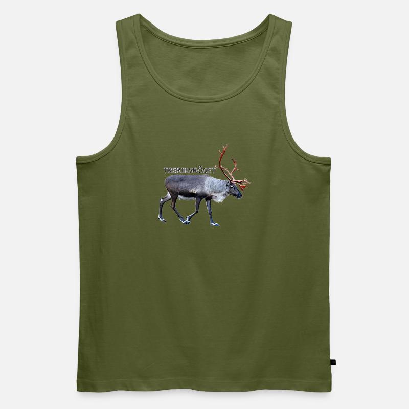 DREI-LÄNDER-ROSETTE - Männer Premium Bio Tank Top - Khaki