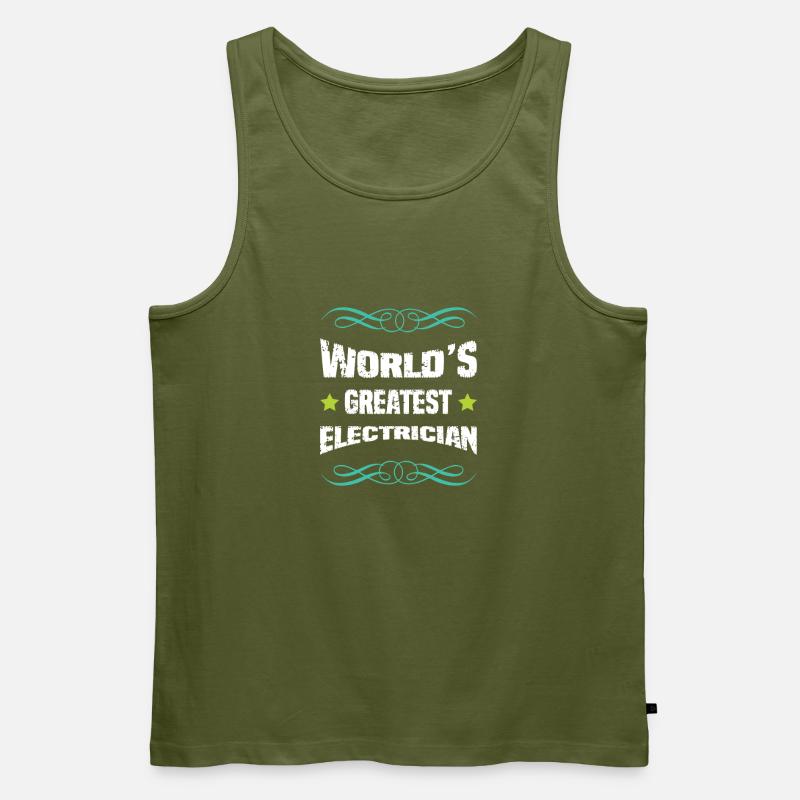 Weltbester Elektriker - Männer Premium Bio Tank Top - Khaki