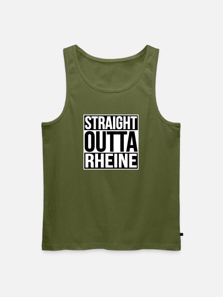 STRAIGHT OUTTA RHEINE - Men's Premium Organic Tank Top - khaki
