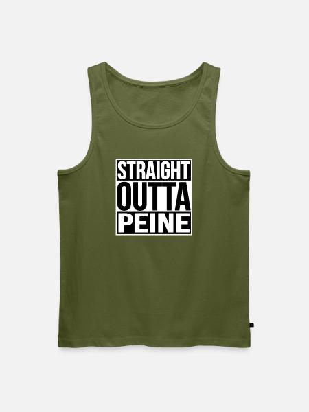 STRAIGHT OUTTA PEINE - Men's Premium Organic Tank Top - khaki