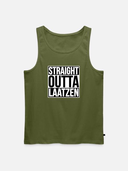 Straight Outta Laatzen - Débardeur bio Premium Homme - kaki