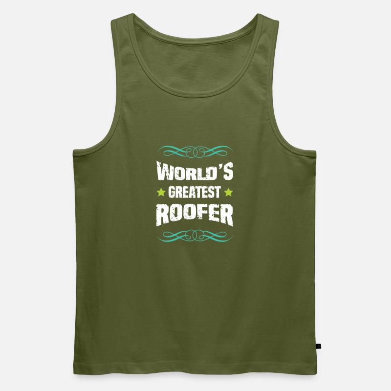 Weltbester Dachdecker - Männer Premium Bio Tank Top - Khaki