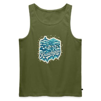 Kraichgau Winter Landscape - Men's Premium Organic Tank Top - khaki - Front - Michal (187cm)