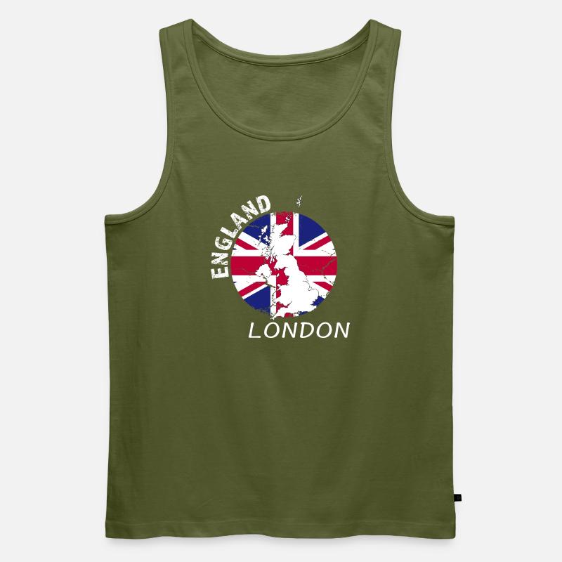 London - Männer Premium Bio Tank Top - Khaki