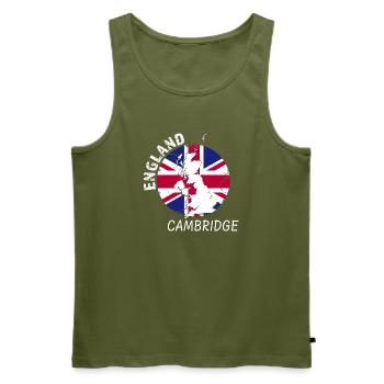 Cambridge - Men's Premium Organic Tank Top - khaki - Front - Michal (187cm)