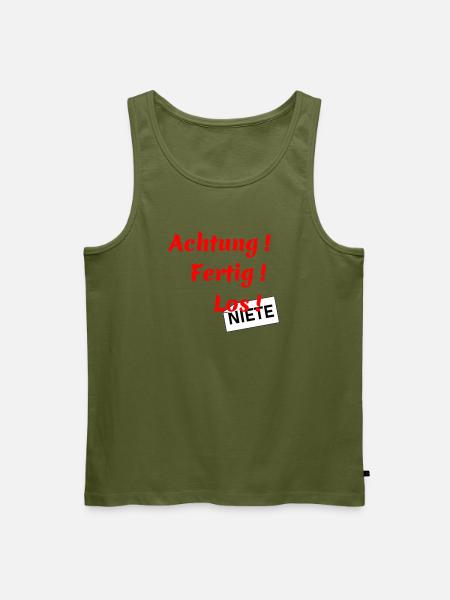 Achtung - Fertig - Los - Männer Premium Bio Tank Top - Khaki