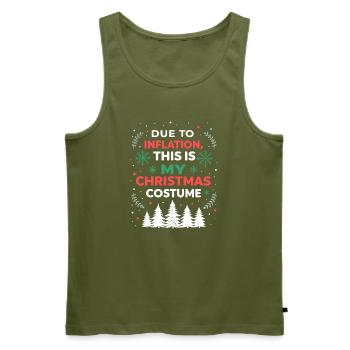 Christmas Costume Inflation Humor - Men's Premium Organic Tank Top - khaki - Front - Michal (187cm)