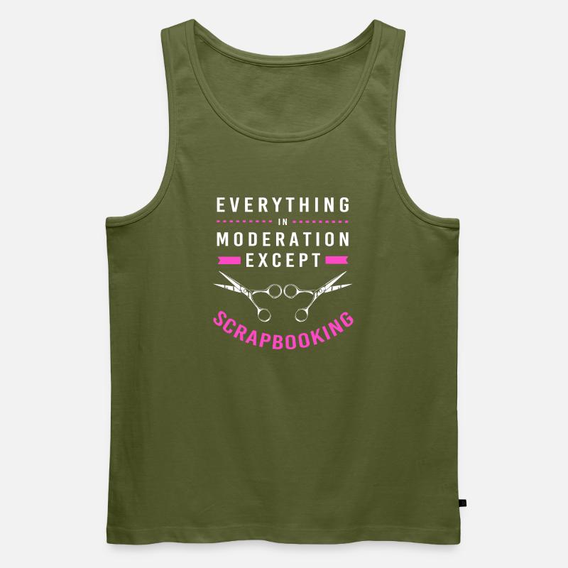 Scrapbooking Scrapbook - Männer Premium Bio Tank Top - Khaki